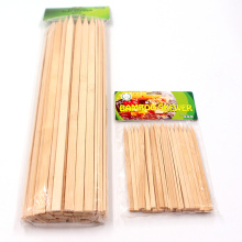 Natural Color Disposable Long Portable Bbq Kitchen Flat Wooden Turkish Kebab Skewers